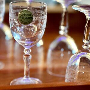 Vintage Glassware: DAMPIERRE Cordials by Cristal D'Arques - Elegant Set of 8
